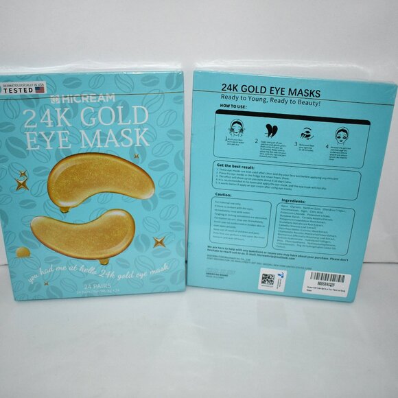 Hicream Under Eye Patches 2et of 2 (48 Pairs) – Gold Gel Eye Mask – NWT - Picture 3 of 3